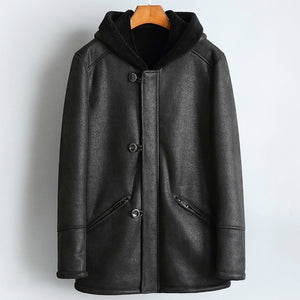 Real Fur Coat Men Sheep Shearing Winter Coat Natural Wool Fur Jacket for Mens Clothing Chaqueta Cuero Hombre YR-178012 YY773